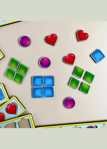 Деревянная настольная игра "Фигуры" Ubumblebees (ПСД072) PSD072 сортер-комодик No Brand (330609360)