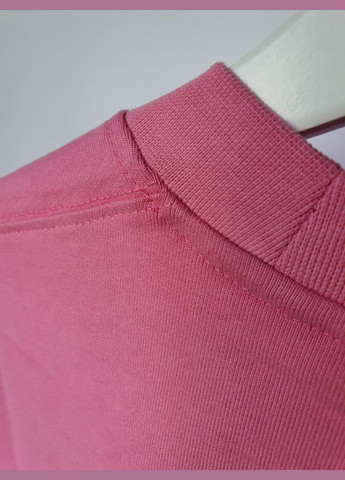 Рожева літня базова жіноча футболка із натуральної бавовни oversize з коротким рукавом JUGO Hot spring