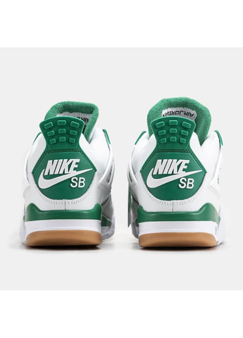 Рожеві Осінні кросівки чоловічі nike air jordan 4 sb pine green найк аір джордан No Brand