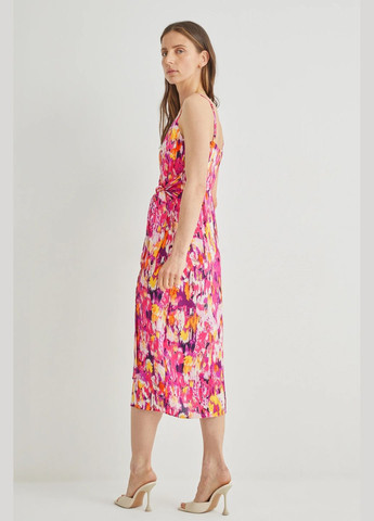 Комбинированное кэжуал платье в цветочный принт C&A однотонное