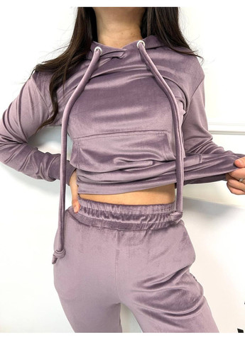Женский велюровый костюм цвет пудрово-фиолетовый р.50/52 452089 New Trend (285710876)