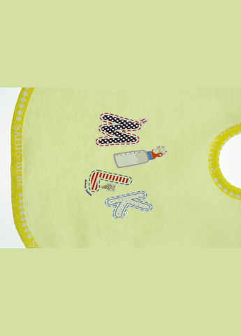 Нагрудник на завязках трикотажный 20*30 см Milk желтый 3м+ (39288) BABYKROHA (312269542)