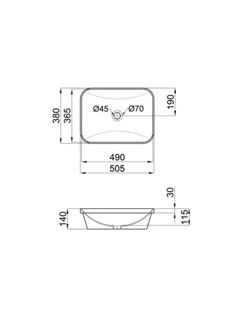 Раковина Scorpio 510х390х145 White Qtap QT1411K490WN (341326506)
