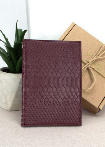 Подарочный женский набор №89: кошелек Sabrina + обложка на паспорт + ключница (бордовый питон) HandyCover (282744626)