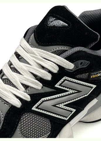 Черные демисезонные кроссовки мужские new balance grey black white No Brand 9060