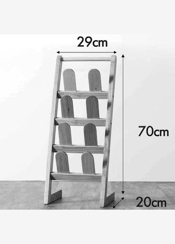 Тапочница из дерева Шанзи 4 капучино (ТПЧ-404209) No Brand (327868770)