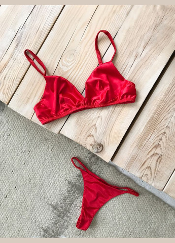 Червоний демісезонний комплект із сатину, зі стрінгами (бюст+трусики) kari shop atelier xs/70aa (182ls-32t-r) Ova Ova Brand