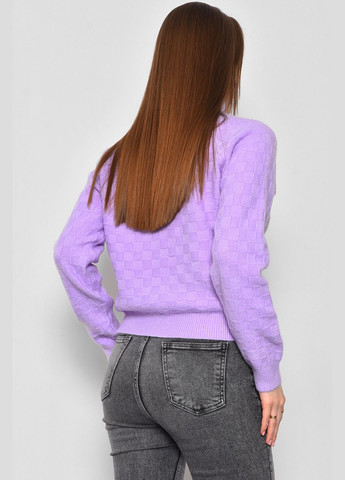 Сиреневый зимний свитер женский сиреневого цвета пуловер Let's Shop