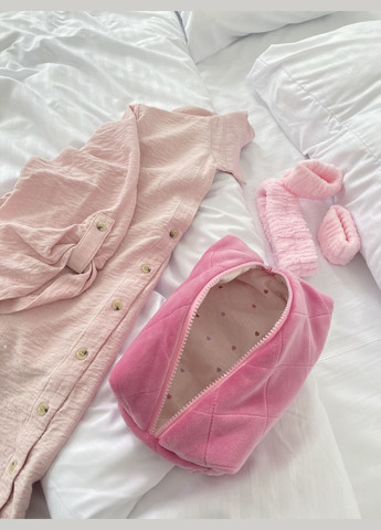 Косметичка велюровая розового цвета Magic (332663459)