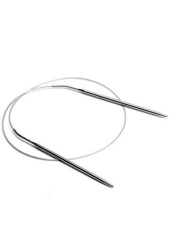 80см 5 мм спиці в'язальні металеві, на тросі Plus-plus (352743504)