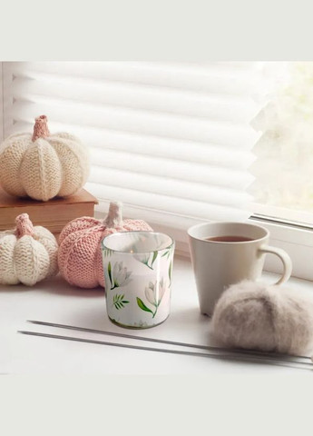 Ароматична свічка в скляному стакані Біла квітка (SN 72s-42) Bispol (315348687)