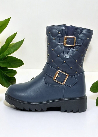 Черевики зимові для дівчинки на овчині К33 сині Clibee (298876766)