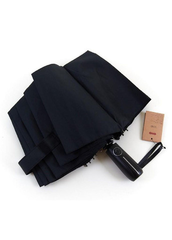 Чорна} парасолька унісекс автомат на 12 спиць із системою антивітер закриттям у три складання захисним чохлом 32 см (477896-prob) чорна Unbranded середня система антивітер (300773359)