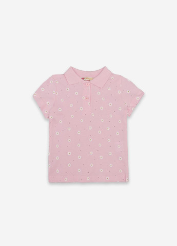 Розовая детская футболка-футболка-поло с коротким рукавом для девочки цвет розовый цб-00247470 для девочки Pengim