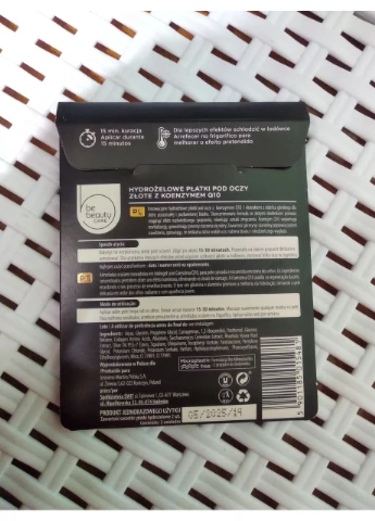 Гидрогелевые золотые патчи под глаза Be Beauty Q10 Coenzyme Gold 2шт. Be Beauty Care (356671477)