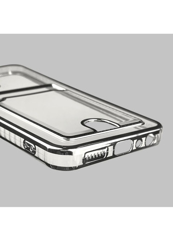 Чехол для Galaxy A05S (SM-A057) с серебряной окантовкой с карманом для карт на самсунг а05с серебряный Samsung (366020057)