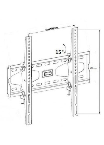 Кронштейн похилий для телевізора / ВЕСА 400/30кг) КБ-905ST Electriclight (371875990)