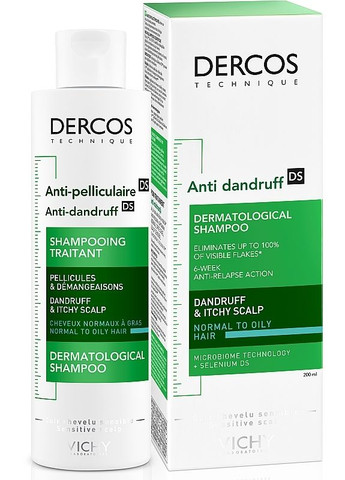 Шампунь от перхоти интенсивного действия для нормальных и жирных волос Dercos Anti-Dandruff Advanced Action Shampoo 390ml Vichy (369795019)