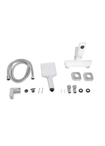 Змішувач для ванни Presto (з душовим гарнітуром) QTPRE259CRW45579 Chrome/White Qtap (397568758)