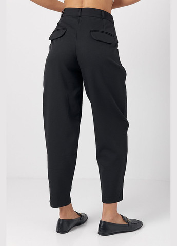 Женские брюки-бананы со складками Lurex (322343077)