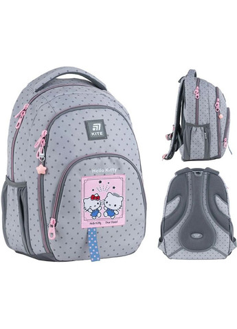 Шкільний набір Education teens Hello Kitty Рюкзак + Пенал + Ланчбокс + Пляшка + Гаманець Kite (342367136)