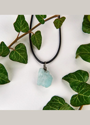 натуральний камінь необроблений Аквамарин на шнурі 36мм+- L-45-50см (ціна за 1шт) No Brand Кулон (324836285)