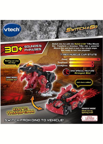 Ігрова фігуркатрансформер Switch and Go T-Rex Muscle Car Ті рекс VTech (282964513)