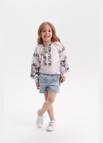 Біла вишиванка для дівчинки "марія" MEREZHKA візерунок орнамент поплін (296108252)