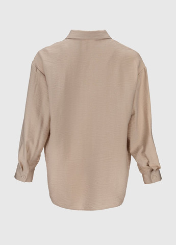 Бежевая повседневный рубашка однотонная On me