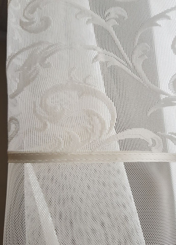 Тюль до підвіконня Вензель карниз 180см кремовий (36_9а) Firanka Venzel (332795293)