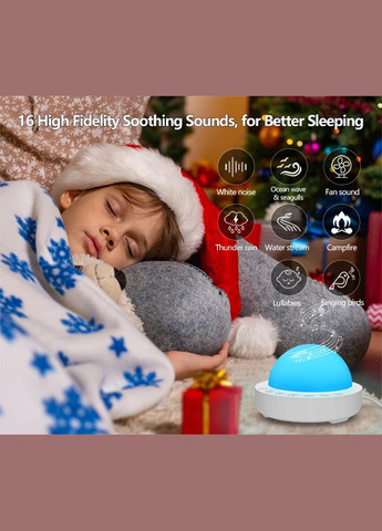 Генератор білого шуму-нічник T4-B з акумулятором, 16 звуків та 8 кольорів VHG (334305149)