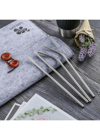 Набор металлических многоразовых трубочек для напитков с ёршиком для чистки China (366874597)