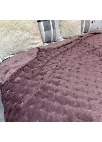 Стильне покривало фіолетового кольору "Luxury Fur" з 3D-Ворсом, Євро 200х230 см– миттєвий затишок та стиль! No Brand (368565097)