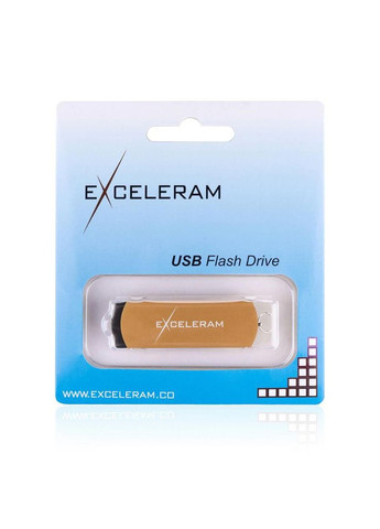 USB флеш накопичувач (EXP2U2BRB64) Exceleram 64gb p2 series brown/black usb 2.0 (268140375)