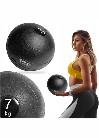 Слембол (медичний м'яч) для кросфіту Slam Ball 7 кг Black (P-5907739315434) 4FIZJO (315826037)