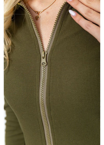 Оливкова (хакі) сукня на блискавці, колір хакі, 204r3059 Ager