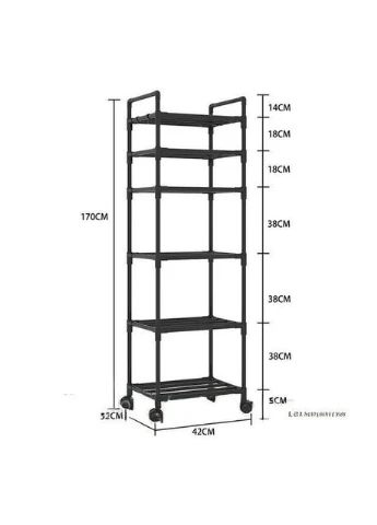 Полиця етажерка TVT-02 6 ярусів 170х42х32см Fan & Fan (386443575)