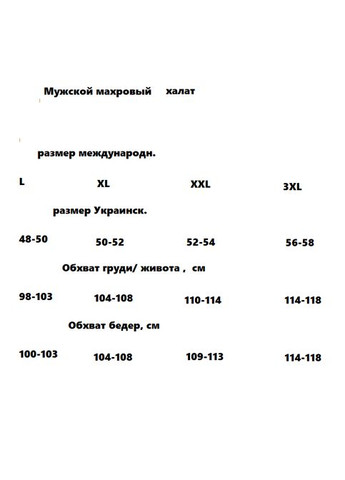 Халат махровый мужской длинный, теплый No Brand халат (299332072)