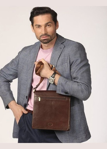 Чоловіча класична сумка через плече Italico 9050-26 moro Tony Perotti (303831797)