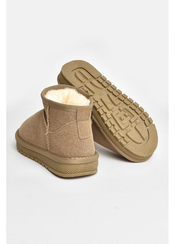 Бежевые угги детские искуственная замша бежевого цвета Let's Shop