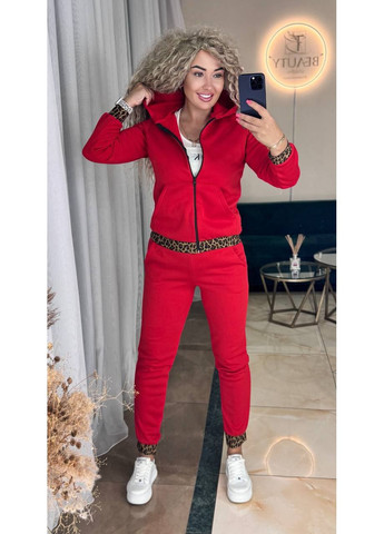 Костюм двійка тринитка на флісі+дорога фурнітура,штани та кофта з капюшоном Україна (352253593)