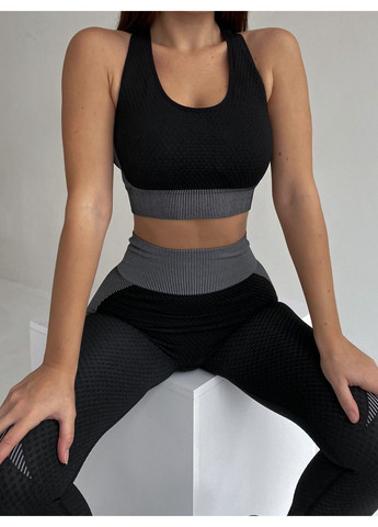 Спортивний костюм для фітнесу жіночий комплект трійка лосини топ рашгард Euphoria FITCRUSH (338379840)