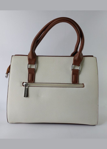 Сумка женская тоут на два отделения с двумя короткими ручками и белым ремешком Karlos Marconi (347640652)