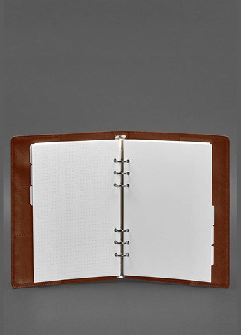 Кожаный блокнот на сегрегаторе (мягкая обложка на кольцах)13.0 светло-коричневый (A-027298) BlankNote (328961528)