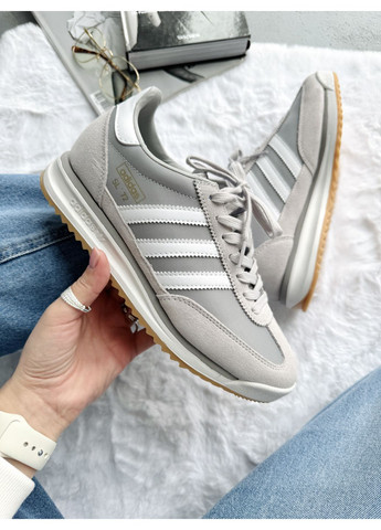 Серые демисезонные кроссовки мужские adidas sl 72 light grey / white адидас сл 72 No Brand