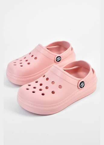 Кроксы детские для девочки пудрового цвета Let's Shop (317318904)