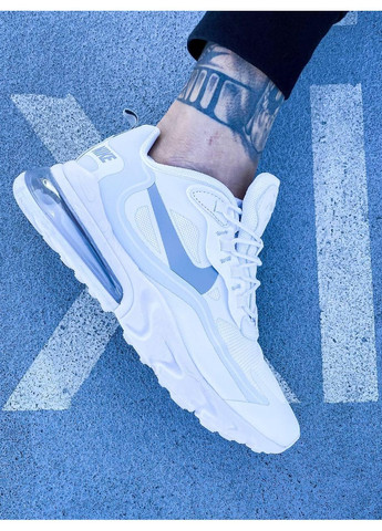Белые демисезонные кроссовки мужские nike react 270 white reflective найк реакт No Brand