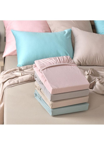 Простыня трикотажная 80/90х200х35 см на резинке, эластичная, трикотаж, хлопок беж IDEIA (361318133)