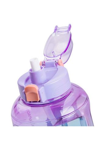 Пляшка для води спортивна 1,6 л пластикова з трубочкою з ремінцем 22 см Фіолетова HP-14-35V Jooki (357205924)