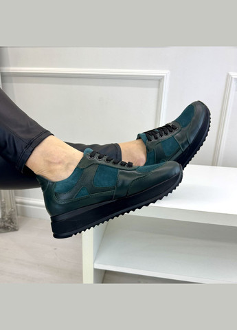 Кросівки комбіновані жіночі на шнурівці. Vasha para зелені демісезони (322429423)